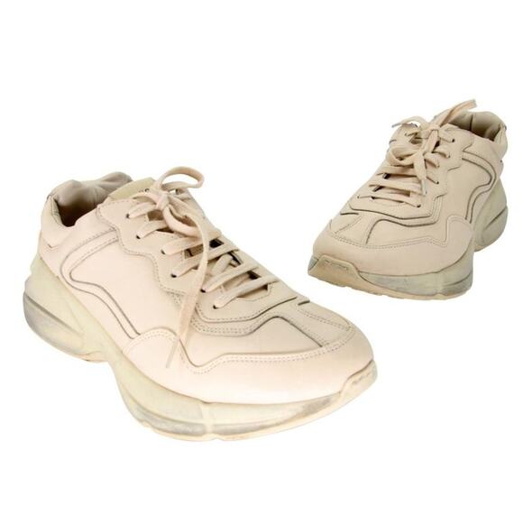 Gucci Chunky Dad Leather Rhyton Sneakers Sz. 9 GG-S0219N-0036 - Picture 1 of 11